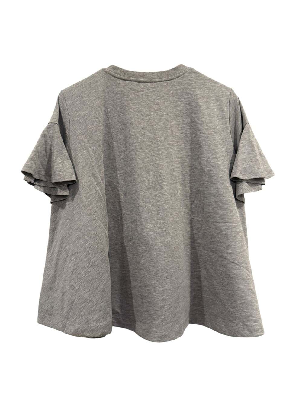 NWT Cinq à Sept Jane Ruffle-Sleeve Tee Gray Size S - Picture 3 of 5